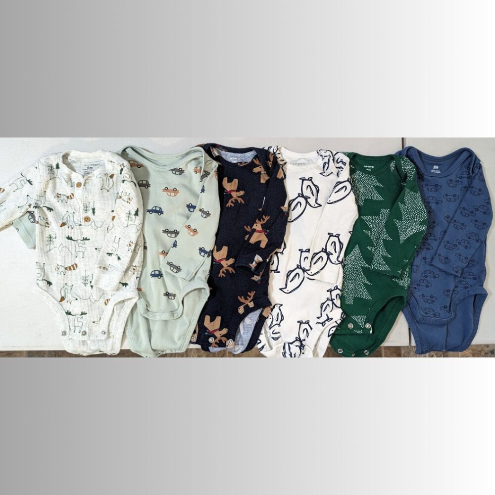 Lot of 6 month long sleeve onesies